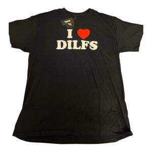 Spencer's Black 'I ❤️ DILFS' Tee